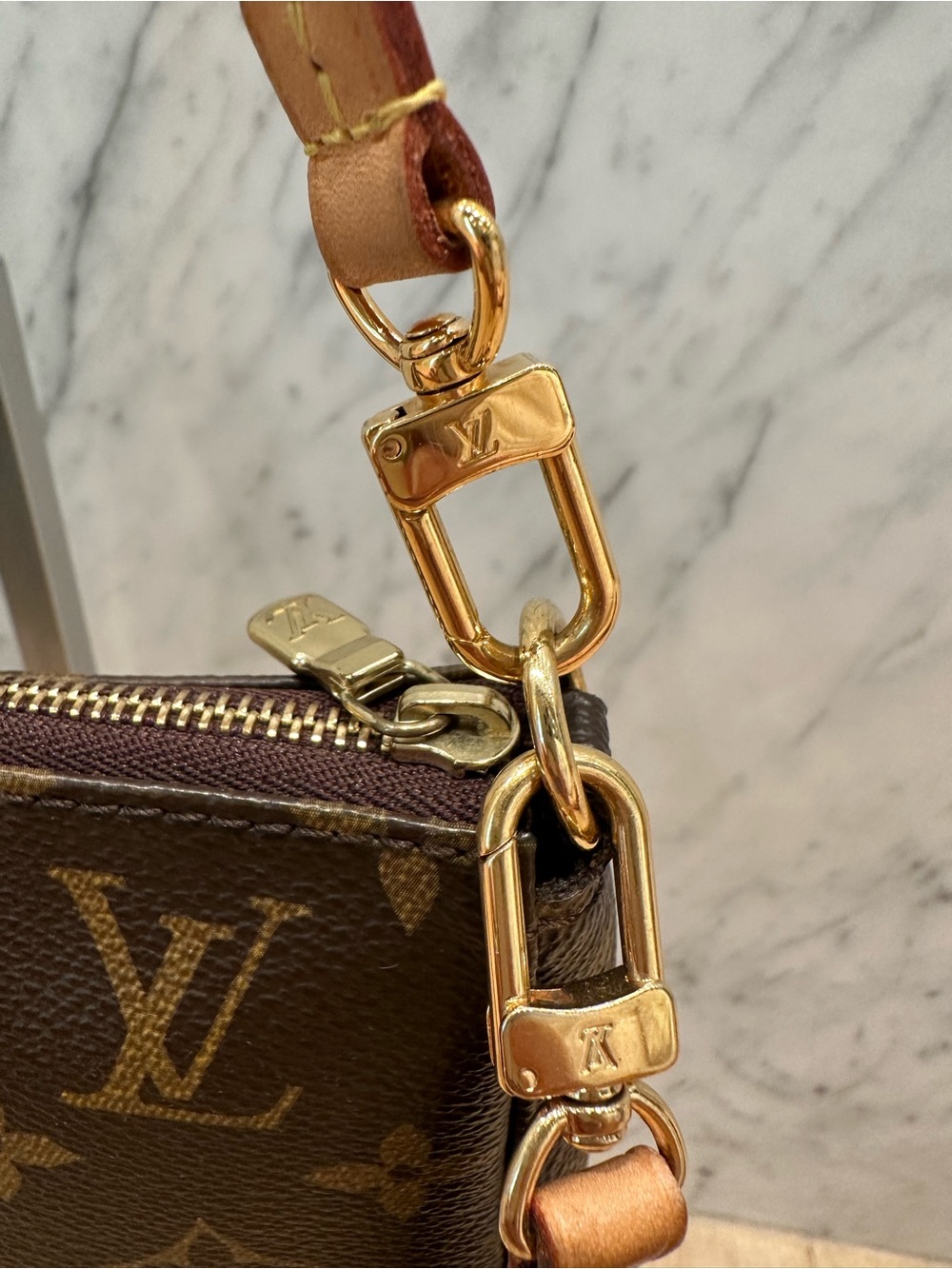 Louis Vuitton Monogram Pochette with additional Crossbody strap - Picture 14 of 16